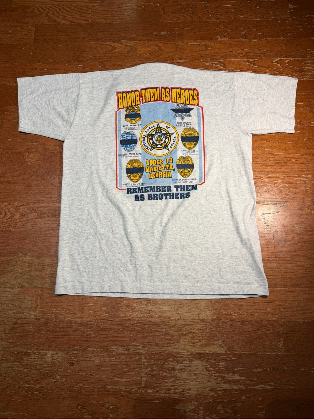 1996 Vintage Law Enforcement Memorial Day Back Graphic Tee